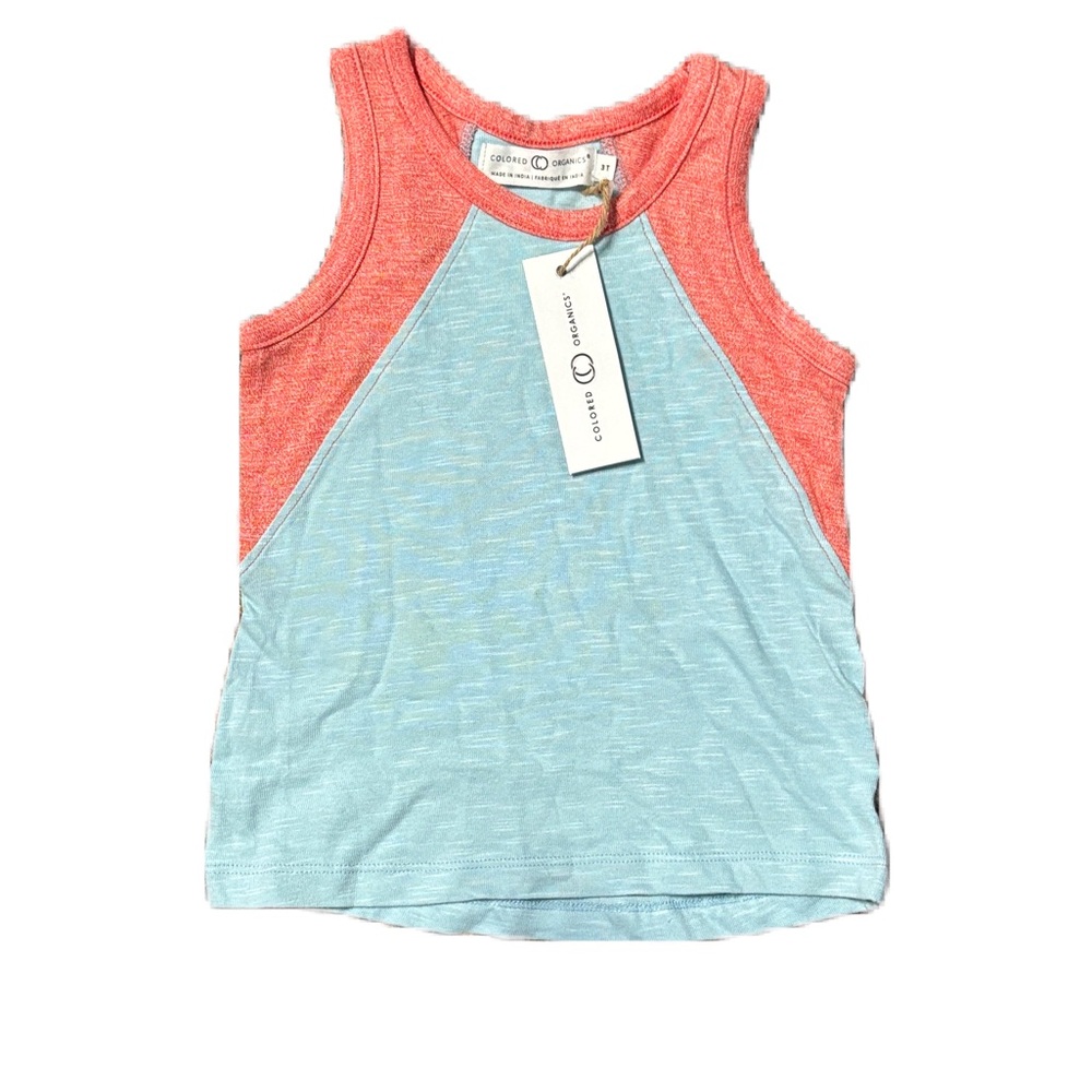 Colored Organics Red and Blue Kids Tank Top Size 3T